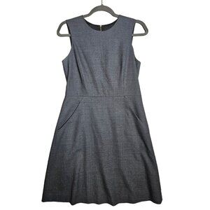 Theory Colette Bristol Wool Blend Stretch Sheath Front Pocket Dress Women 6